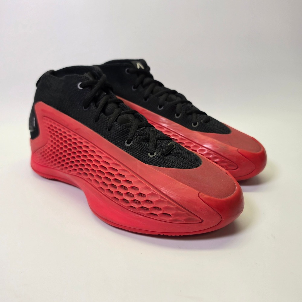 Adidas AE 1 Anthony Edwards Basketball Shoes Mens 9 Red Black Athleisure